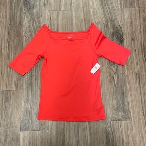 BNWT WOMEN’s Gap Modern Tee Coral Pink/Orange Size Small